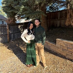 Anthropologie The Somerset Green Velvet Midi Skirt